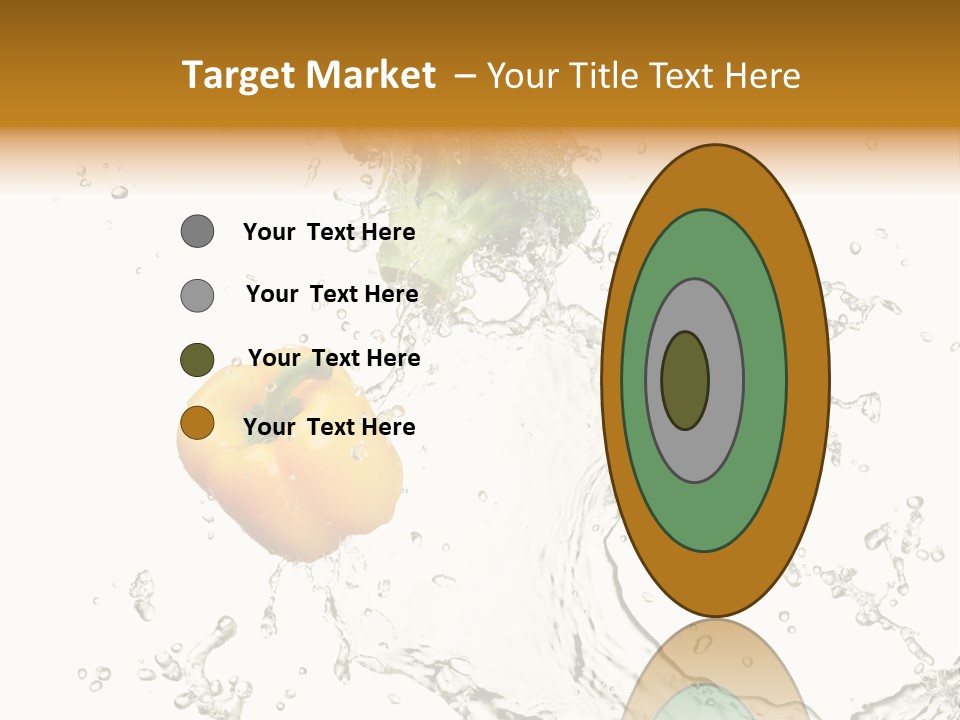 Fresh Broccoli Water PowerPoint Template