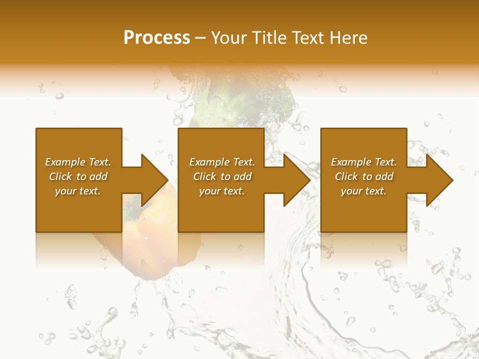 Fresh Broccoli Water PowerPoint Template