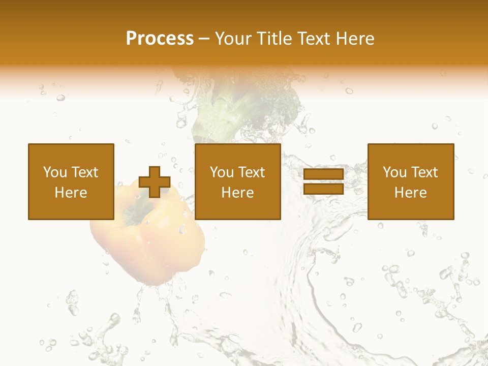 Fresh Broccoli Water PowerPoint Template