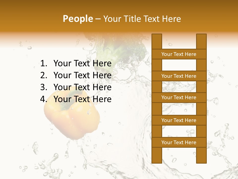 Fresh Broccoli Water PowerPoint Template