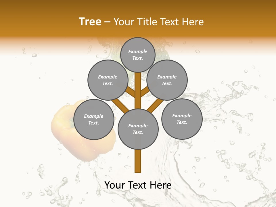 Fresh Broccoli Water PowerPoint Template