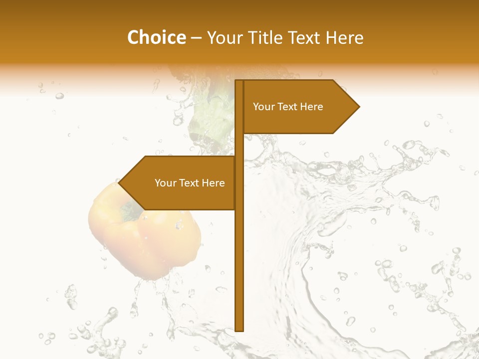 Fresh Broccoli Water PowerPoint Template