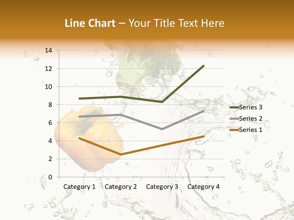 Fresh Broccoli Water PowerPoint Template