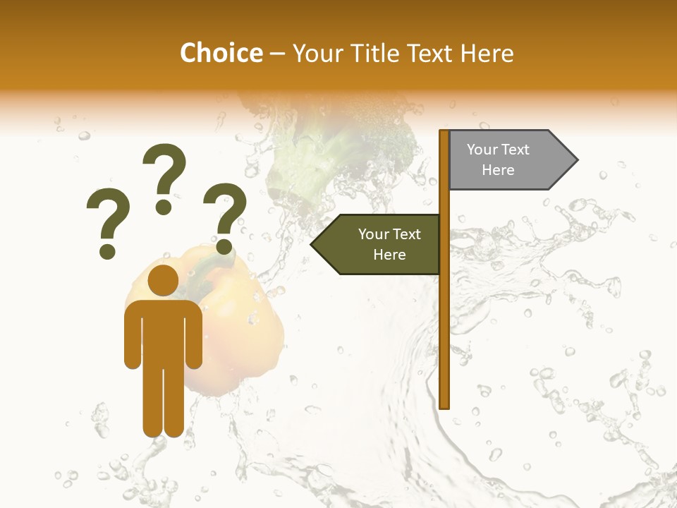 Fresh Broccoli Water PowerPoint Template