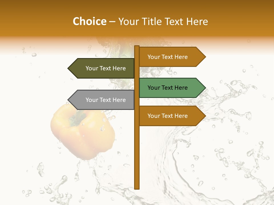 Fresh Broccoli Water PowerPoint Template