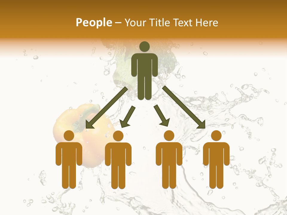 Fresh Broccoli Water PowerPoint Template