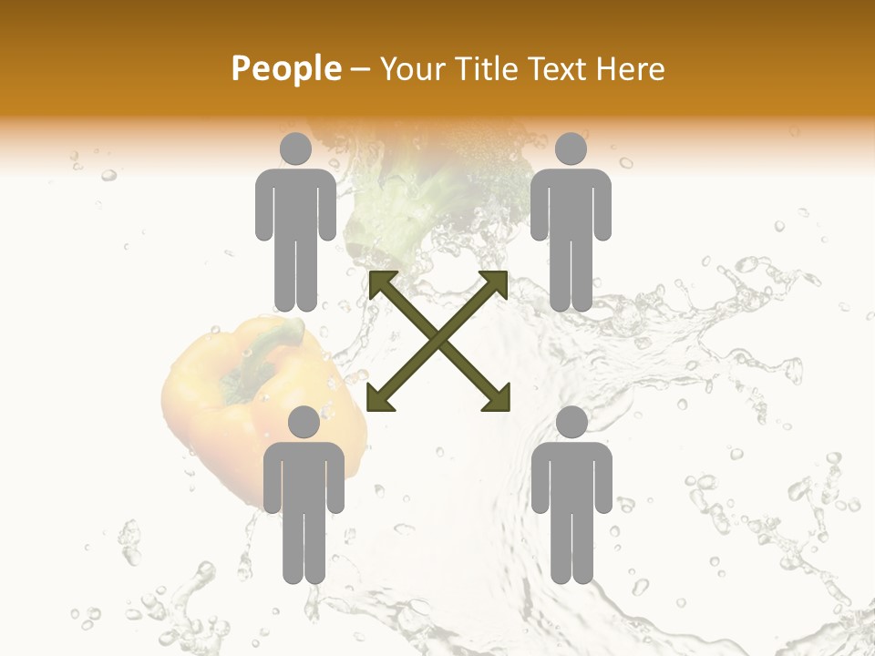 Fresh Broccoli Water PowerPoint Template