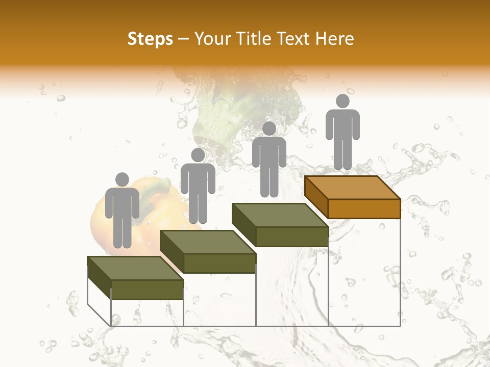 Fresh Broccoli Water PowerPoint Template