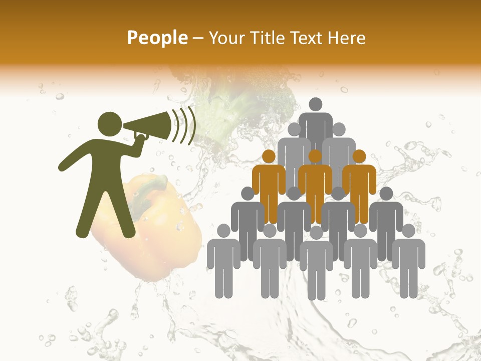 Fresh Broccoli Water PowerPoint Template