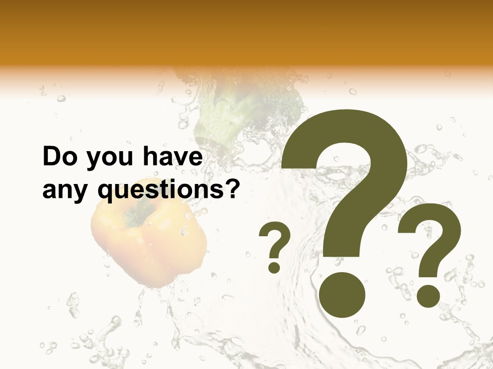 Fresh Broccoli Water PowerPoint Template