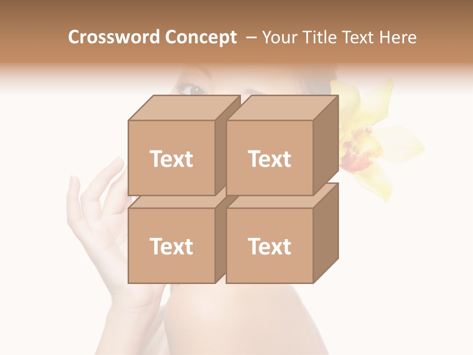 Beauty Shoulder Flower PowerPoint Template