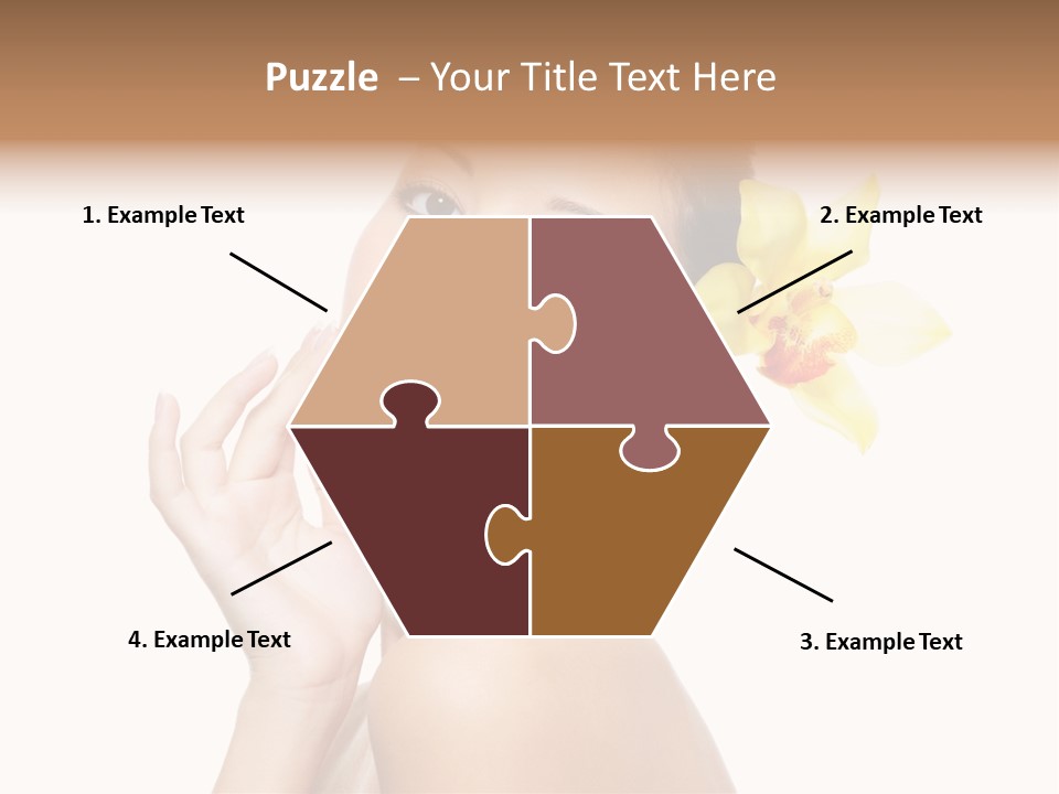 Beauty Shoulder Flower PowerPoint Template