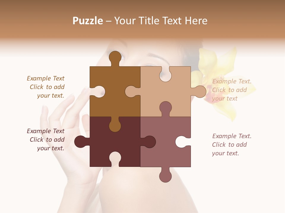 Beauty Shoulder Flower PowerPoint Template