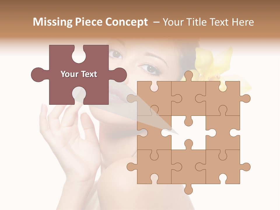 Beauty Shoulder Flower PowerPoint Template