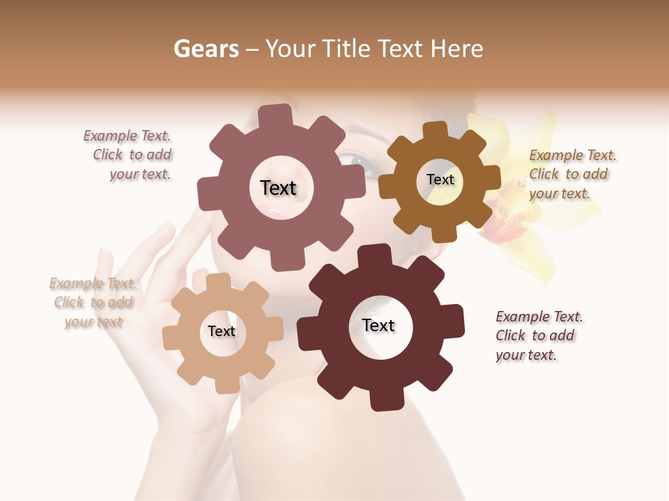 Beauty Shoulder Flower PowerPoint Template