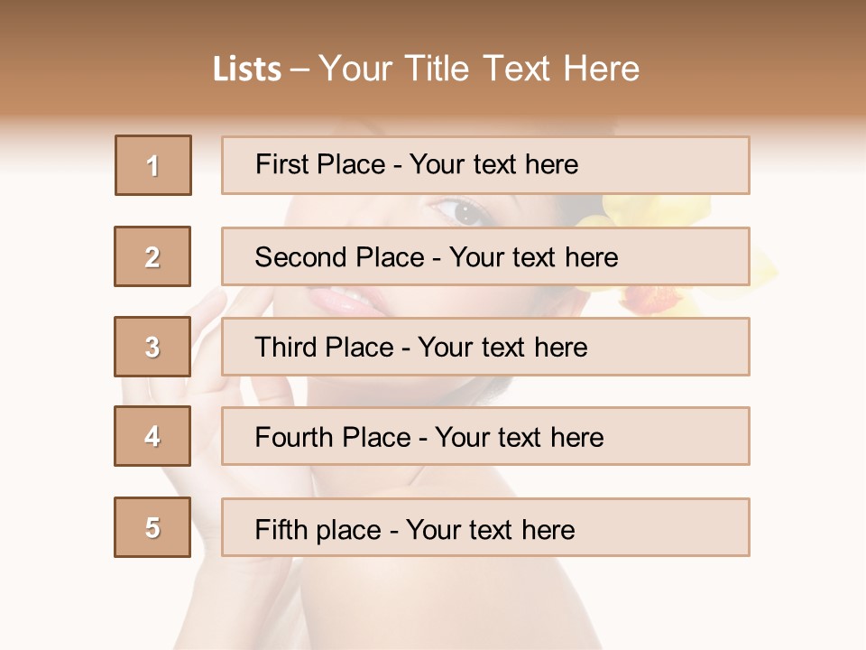 Beauty Shoulder Flower PowerPoint Template