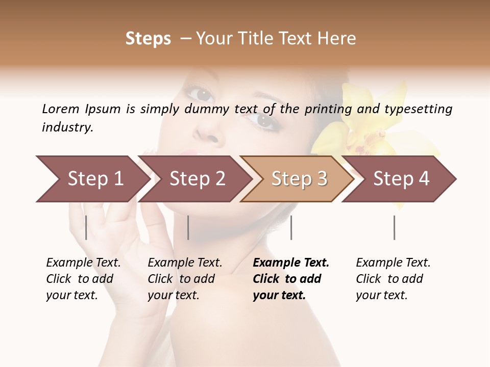 Beauty Shoulder Flower PowerPoint Template