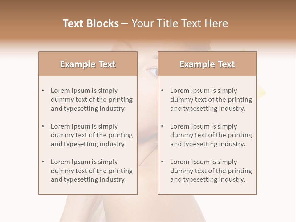 Beauty Shoulder Flower PowerPoint Template