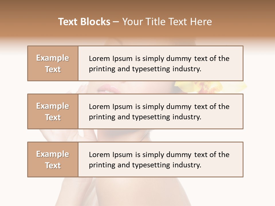 Beauty Shoulder Flower PowerPoint Template