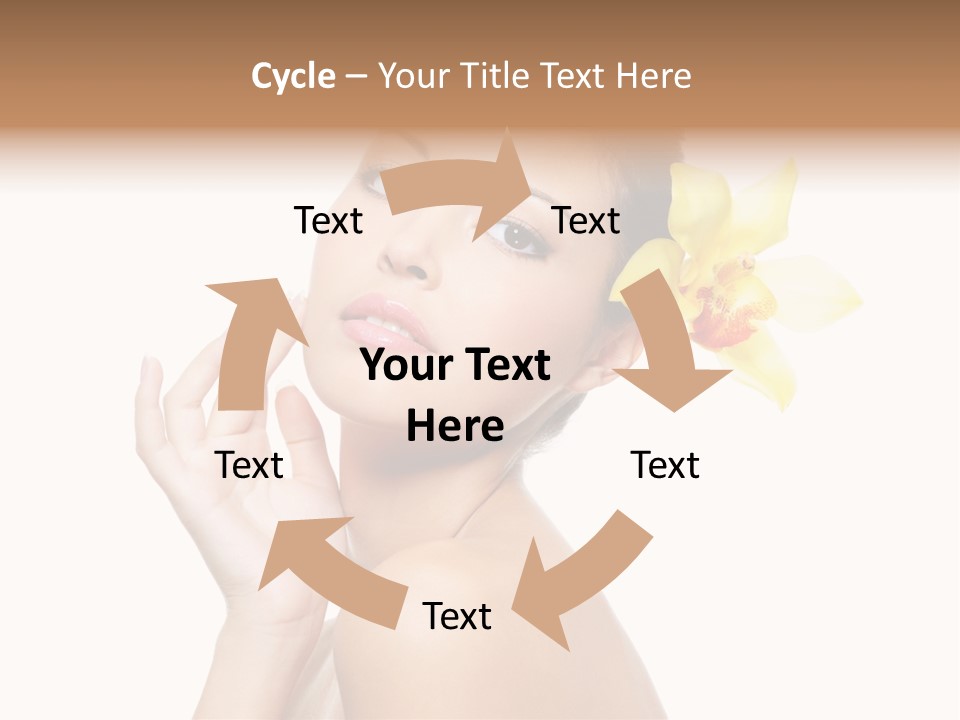 Beauty Shoulder Flower PowerPoint Template