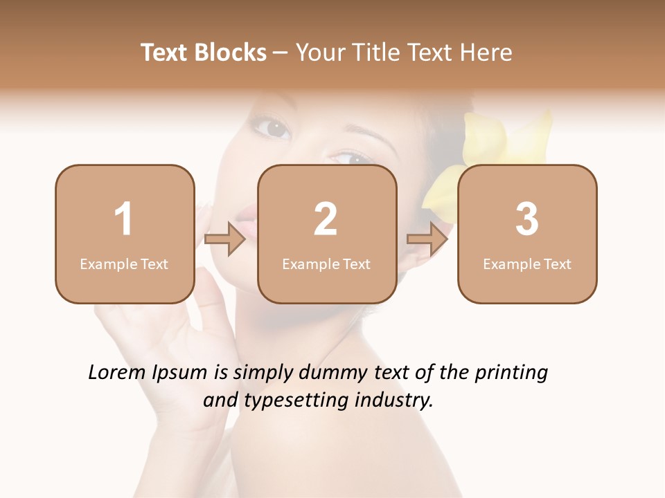 Beauty Shoulder Flower PowerPoint Template