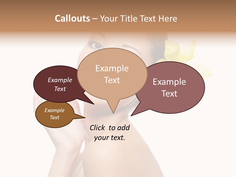 Beauty Shoulder Flower PowerPoint Template