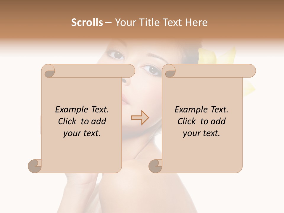 Beauty Shoulder Flower PowerPoint Template