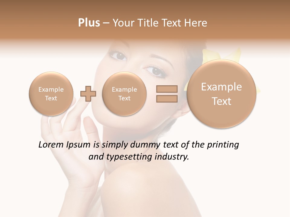 Beauty Shoulder Flower PowerPoint Template