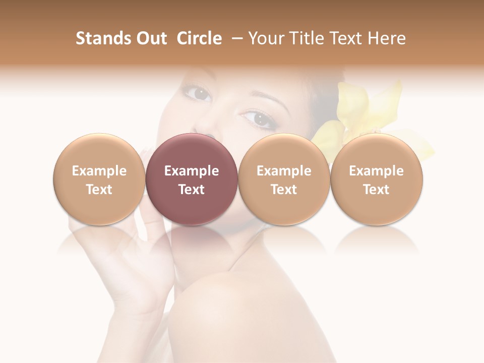 Beauty Shoulder Flower PowerPoint Template