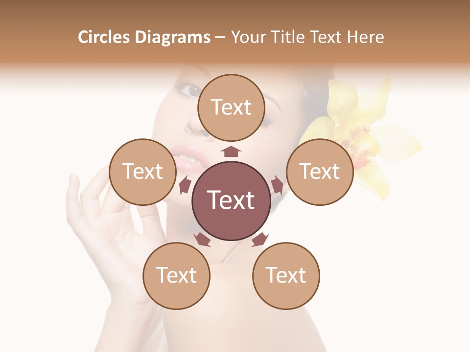 Beauty Shoulder Flower PowerPoint Template