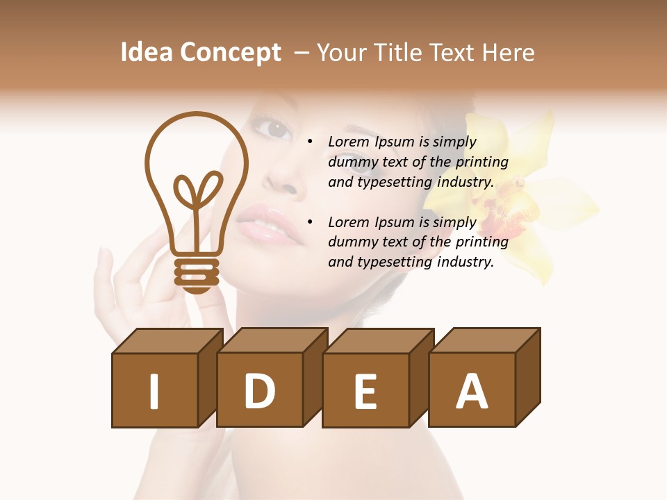 Beauty Shoulder Flower PowerPoint Template