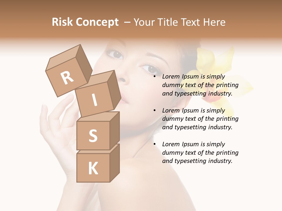 Beauty Shoulder Flower PowerPoint Template