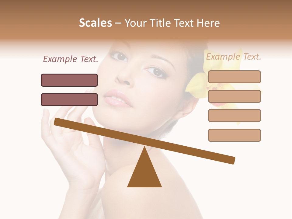 Beauty Shoulder Flower PowerPoint Template