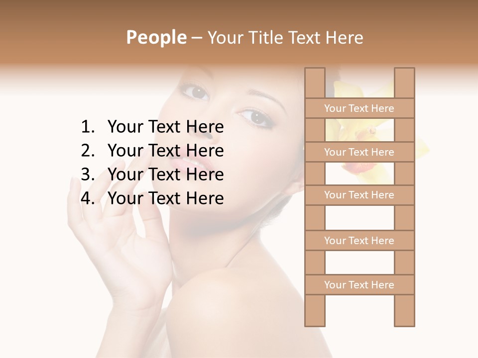 Beauty Shoulder Flower PowerPoint Template