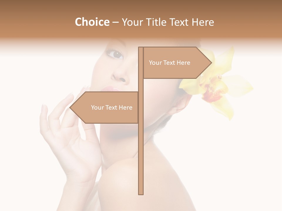 Beauty Shoulder Flower PowerPoint Template