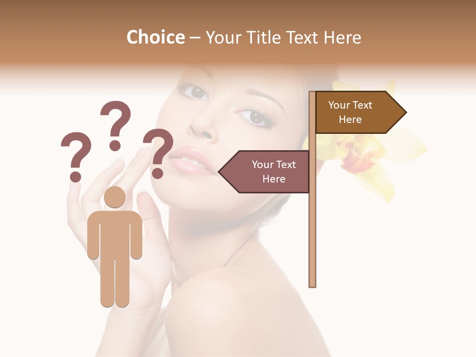 Beauty Shoulder Flower PowerPoint Template