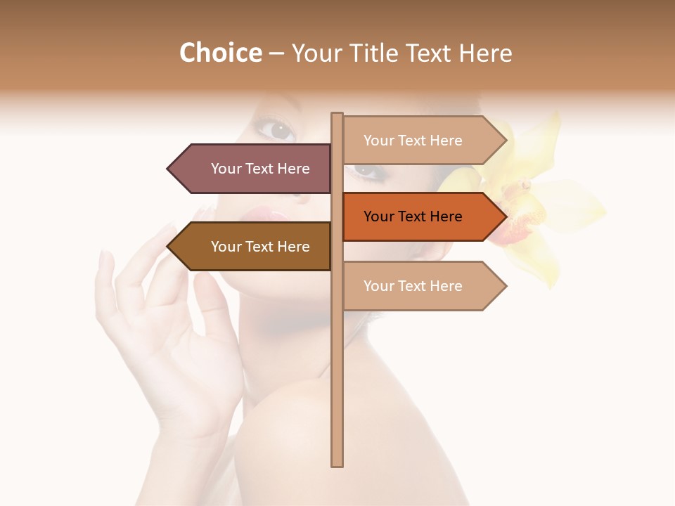 Beauty Shoulder Flower PowerPoint Template