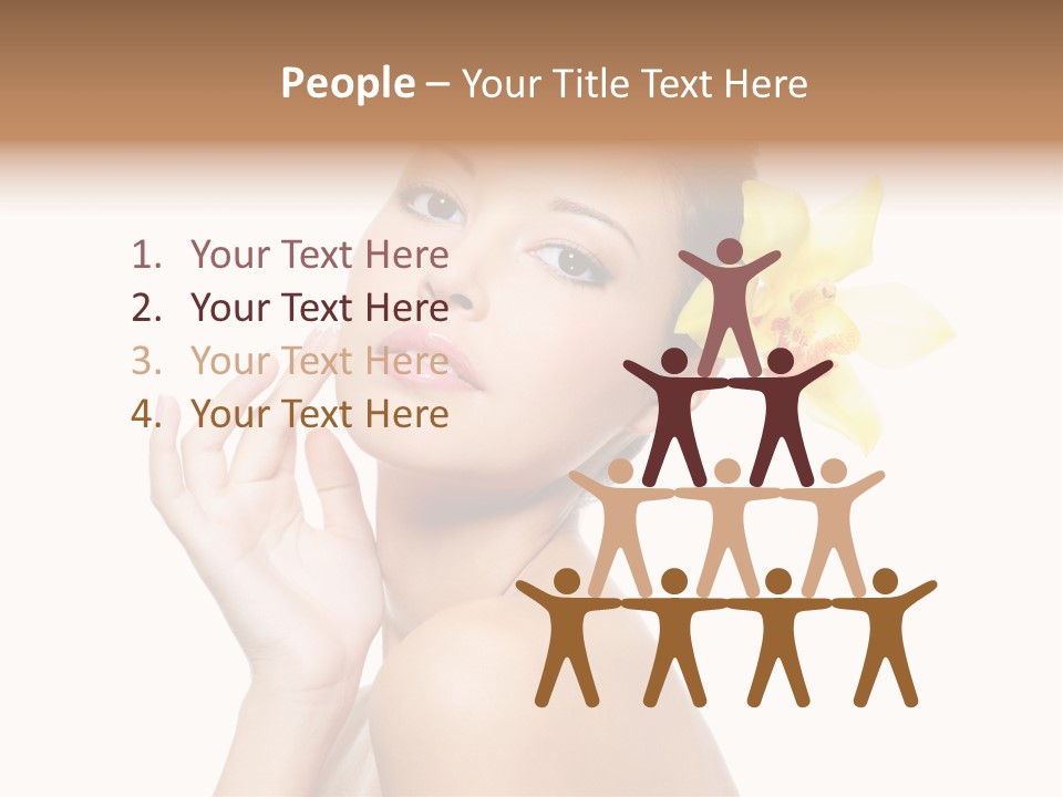 Beauty Shoulder Flower PowerPoint Template
