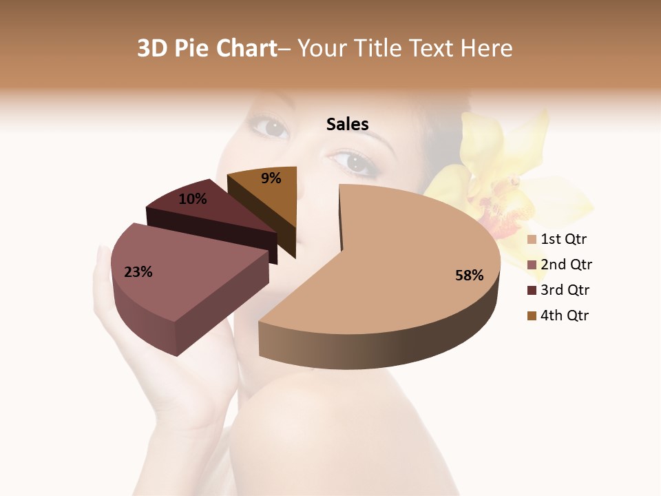 Beauty Shoulder Flower PowerPoint Template