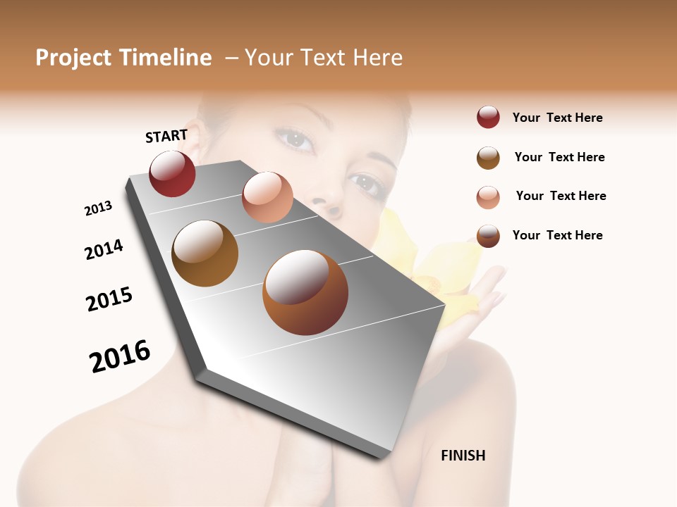Skincare Care Caucasian PowerPoint Template