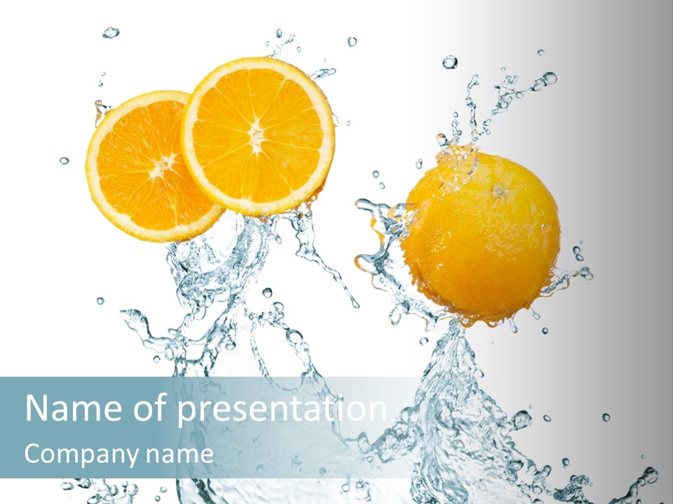 Orange Pouring Transparent PowerPoint Template