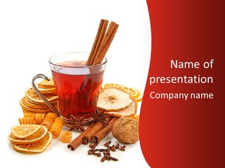 White Nut Punch PowerPoint Template