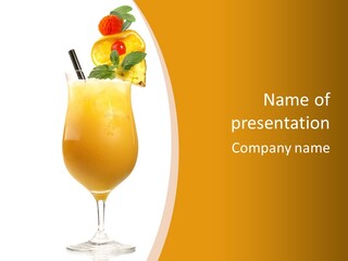 Pineapple Ice Decoration PowerPoint Template