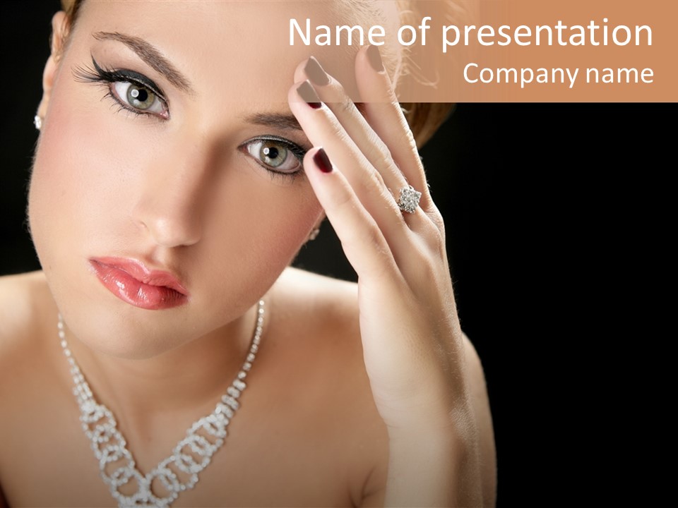 Female Girl Face PowerPoint Template