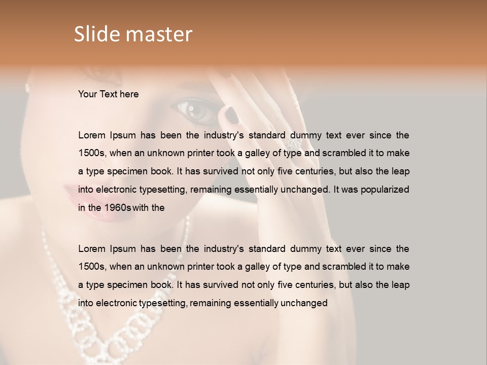 Female Girl Face PowerPoint Template