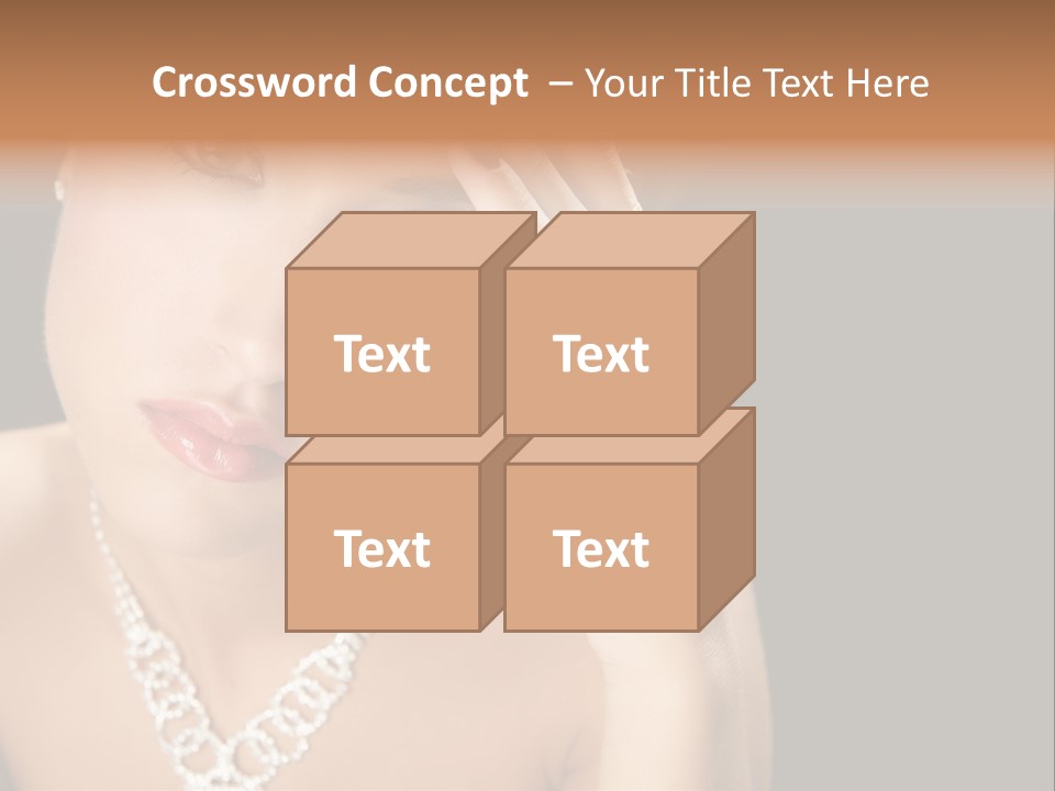 Female Girl Face PowerPoint Template