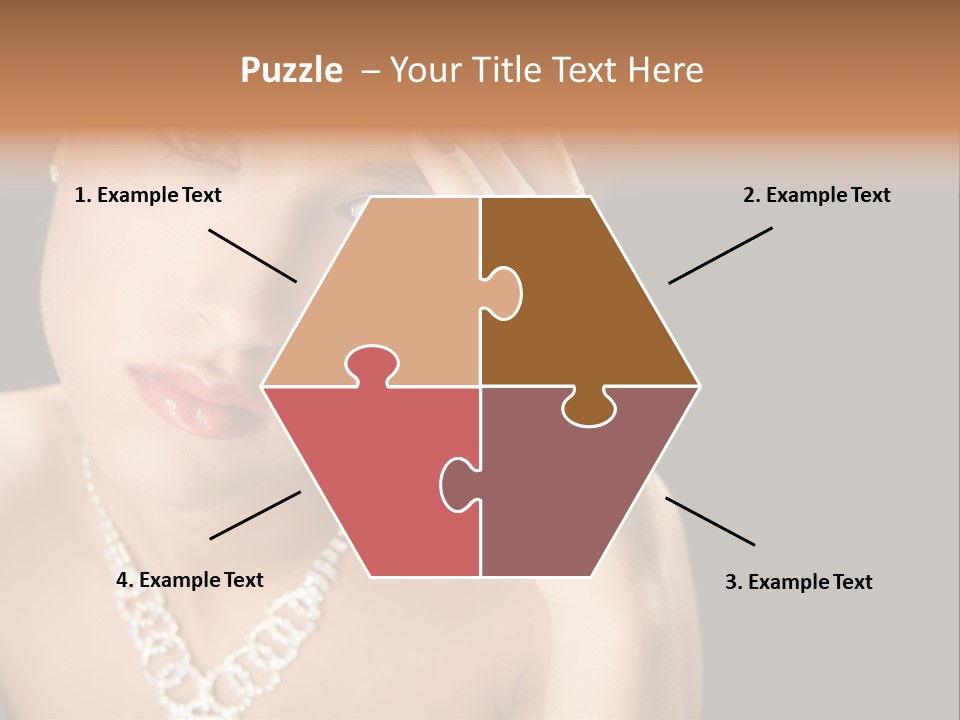 Female Girl Face PowerPoint Template