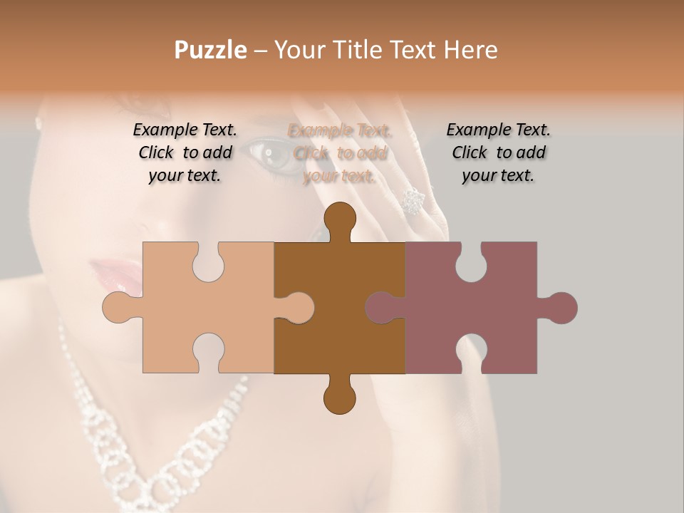 Female Girl Face PowerPoint Template