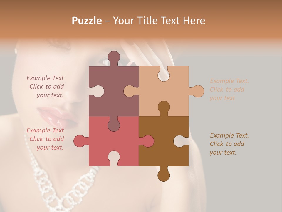 Female Girl Face PowerPoint Template