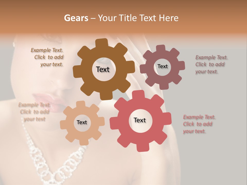 Female Girl Face PowerPoint Template